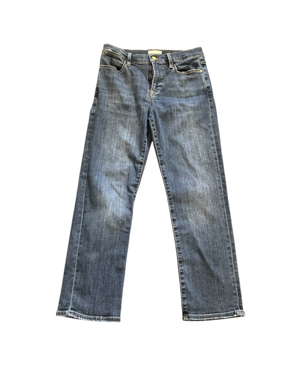 FRAME Le High Straight Dublin Jeans Women’s 28 High Rise Stretch Blue Denim